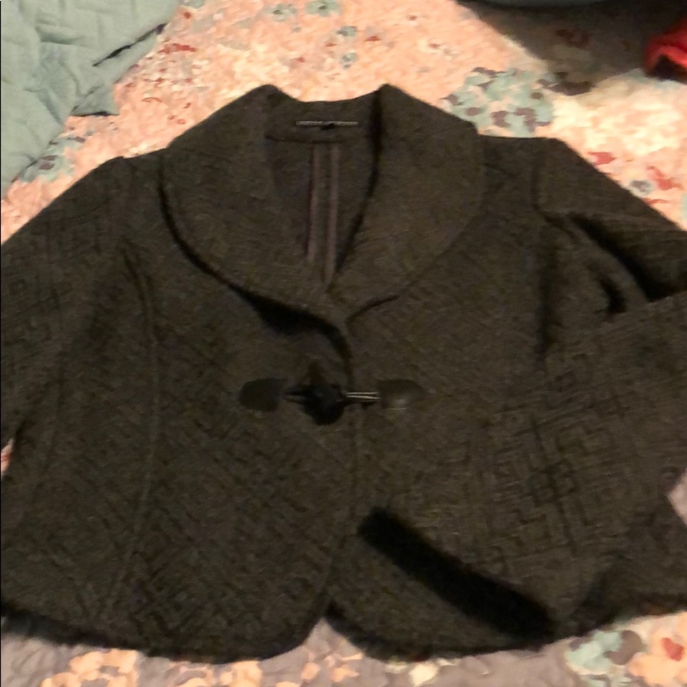 Designer Donna Degman Grey Wool Jacket - Picture 3 of 4